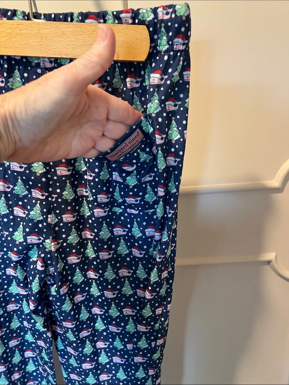 Vineyard Vines Navy Holiday Tree & Ornament Print Lounge Pants